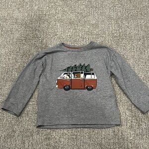 Gray Kids Shirt with Van Print